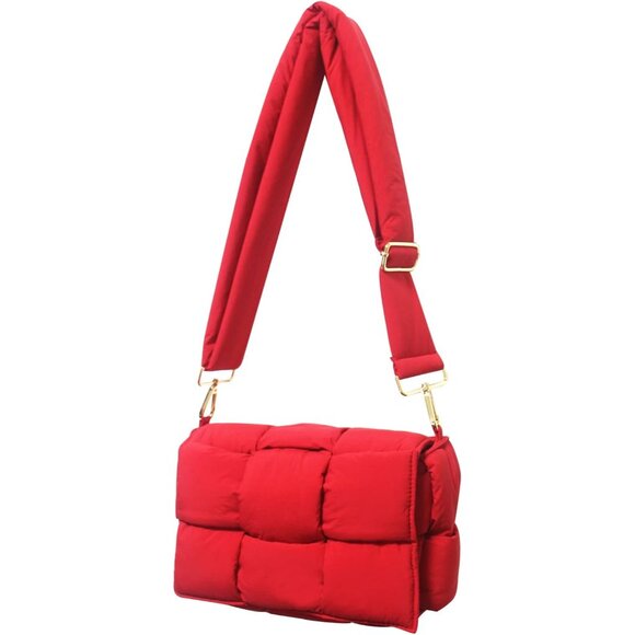 Handbags - Women’s Small Puffer Crossbody Bag Waterproof Nylon Adjustable Strap
